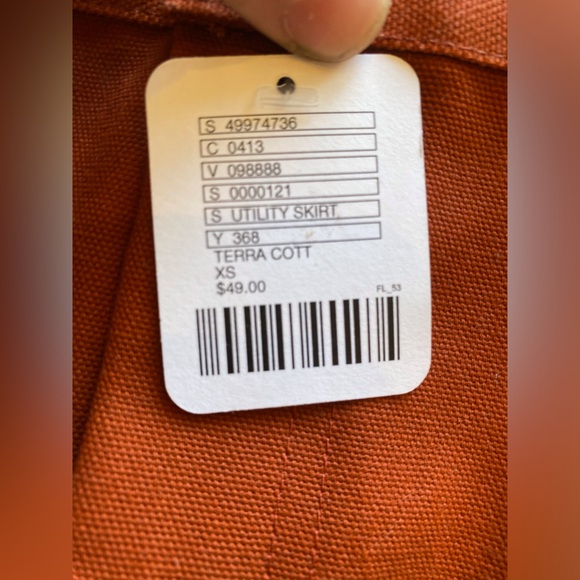 NWT Urban Renewal Terra Cotta Utility Skirt - Picture 4 of 5